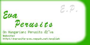 eva perusits business card